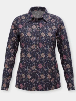 Poloshirt mit floralem Druck