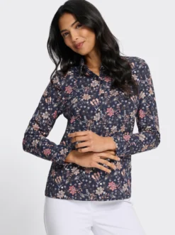 Poloshirt mit floralem Druck