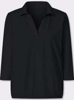Poloshirt mit Gummizug am Saum