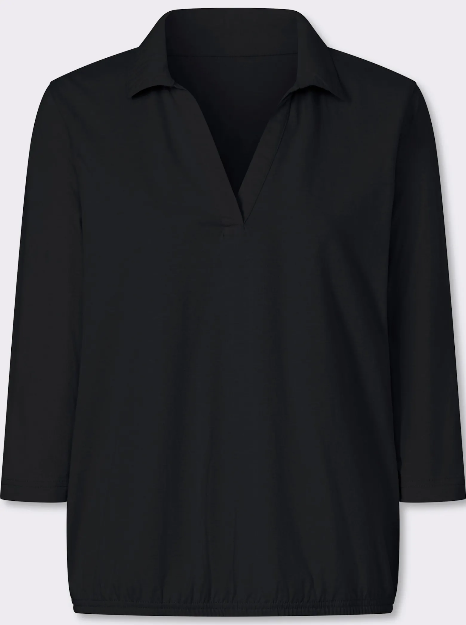 Poloshirt mit Gummizug am Saum