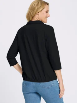 Poloshirt mit Gummizug am Saum