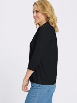 Poloshirt mit Gummizug am Saum