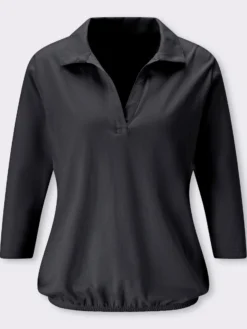 Poloshirt mit Gummizug am Saum