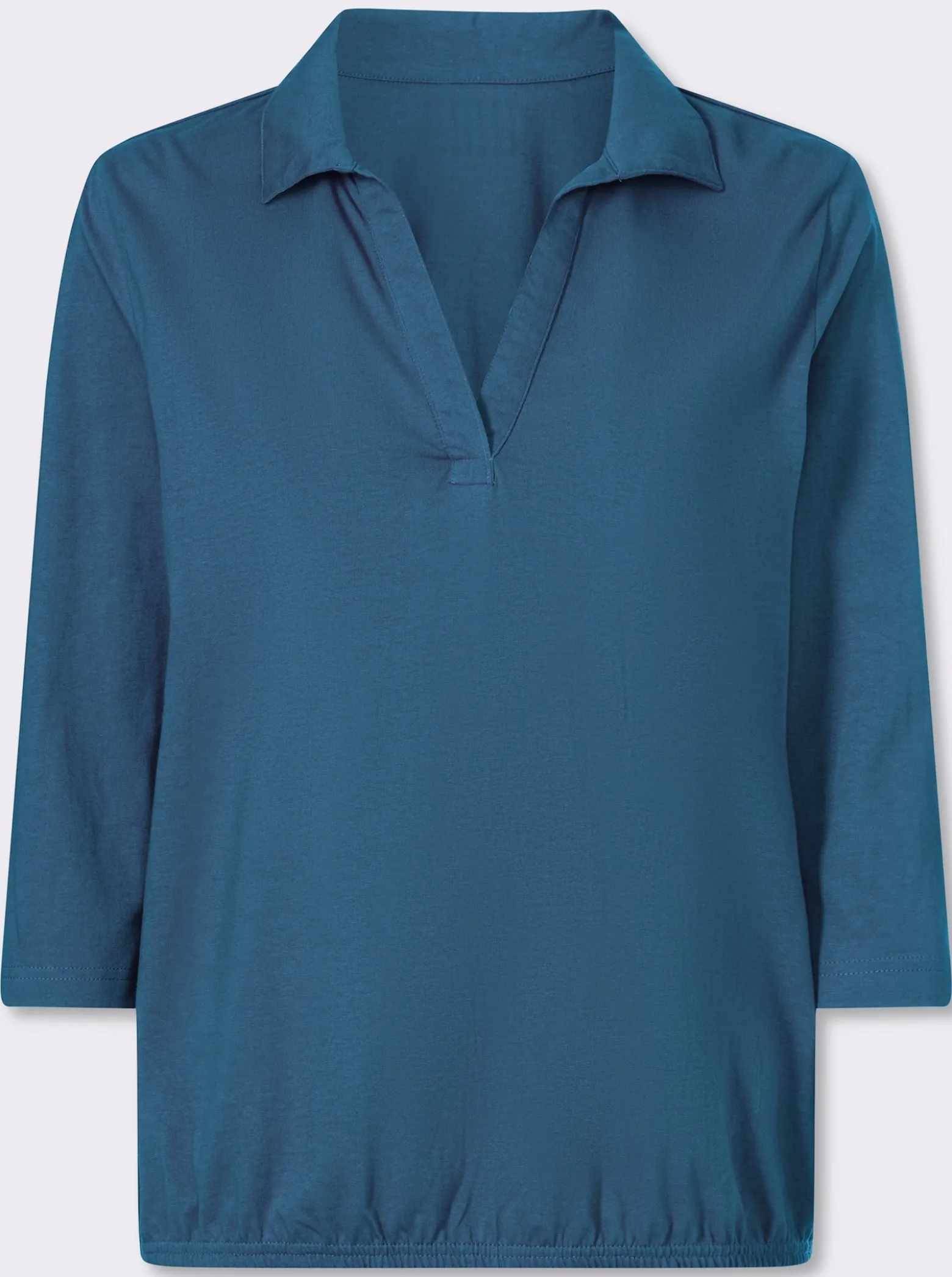 Poloshirt mit Gummizug am Saum