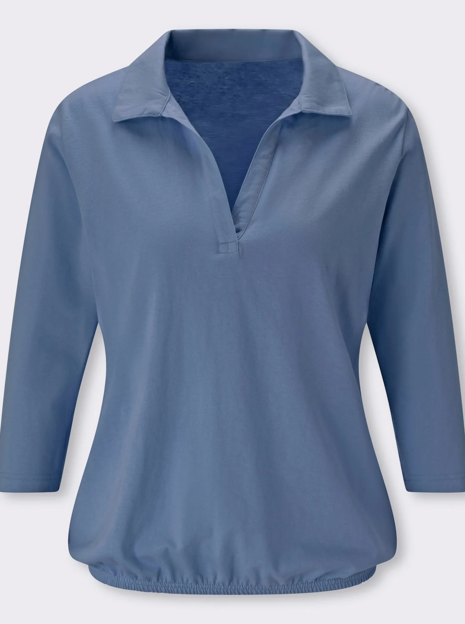 Poloshirt mit Gummizug am Saum
