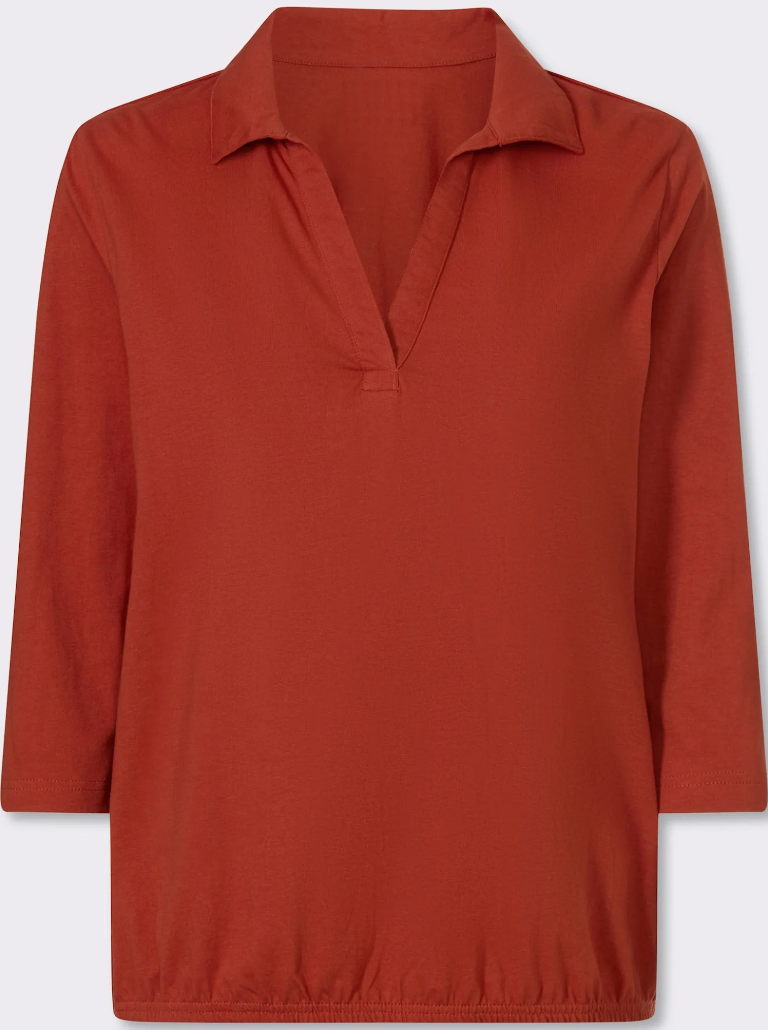 Poloshirt mit Gummizug am Saum