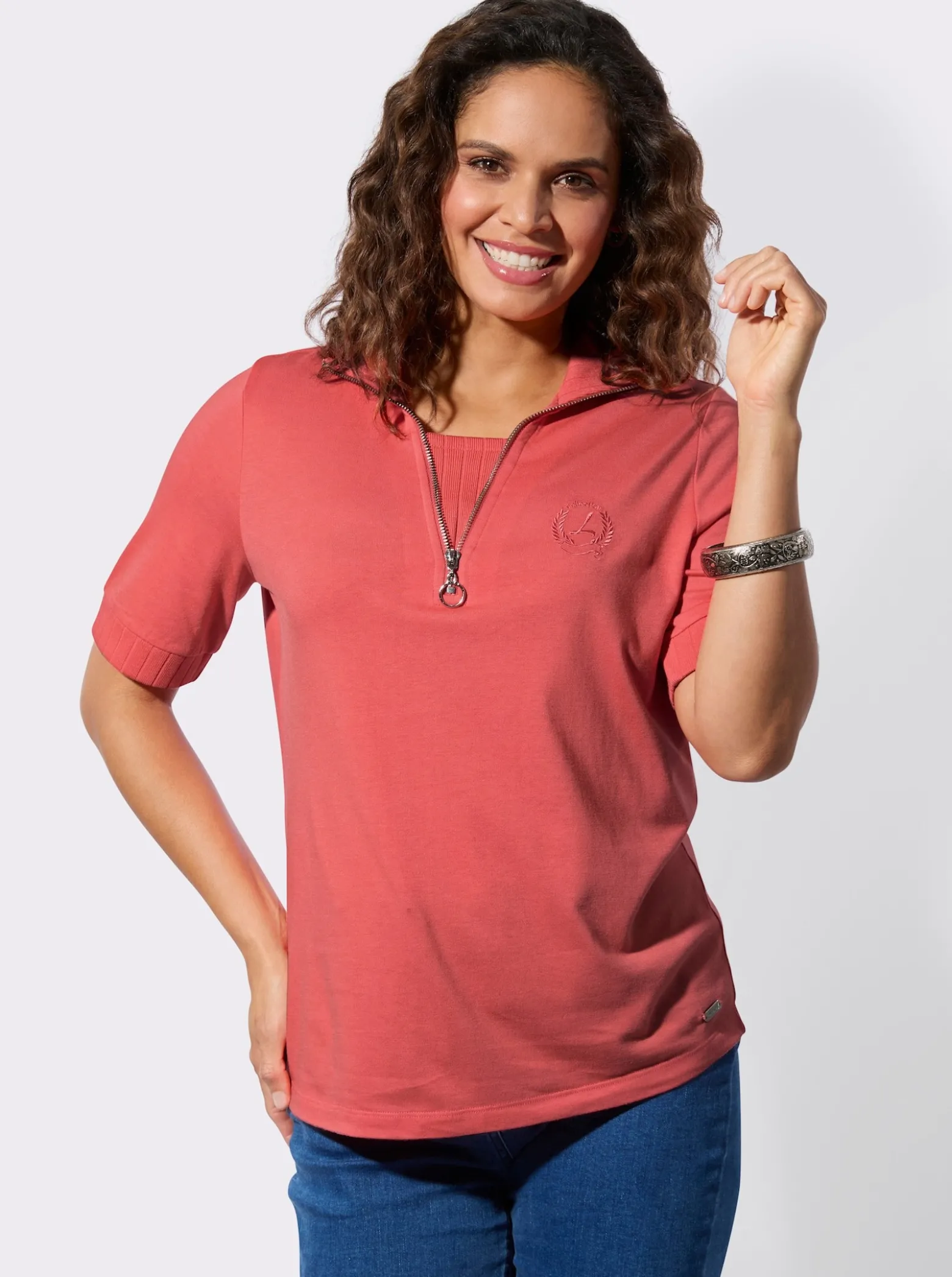 Poloshirt mit 2-in-1-Optik