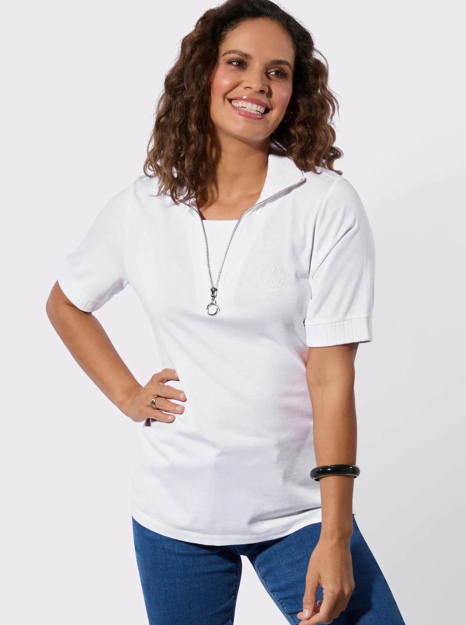 Poloshirt mit 2-in-1-Optik