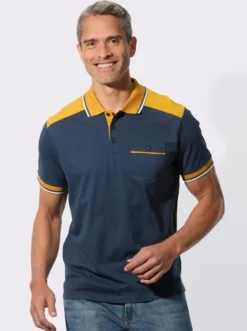 Poloshirt mit knöpfbarer Brusttasche