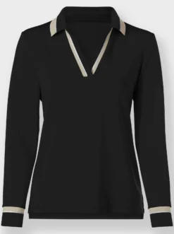 Poloshirt mit Kontrast-Akzenten