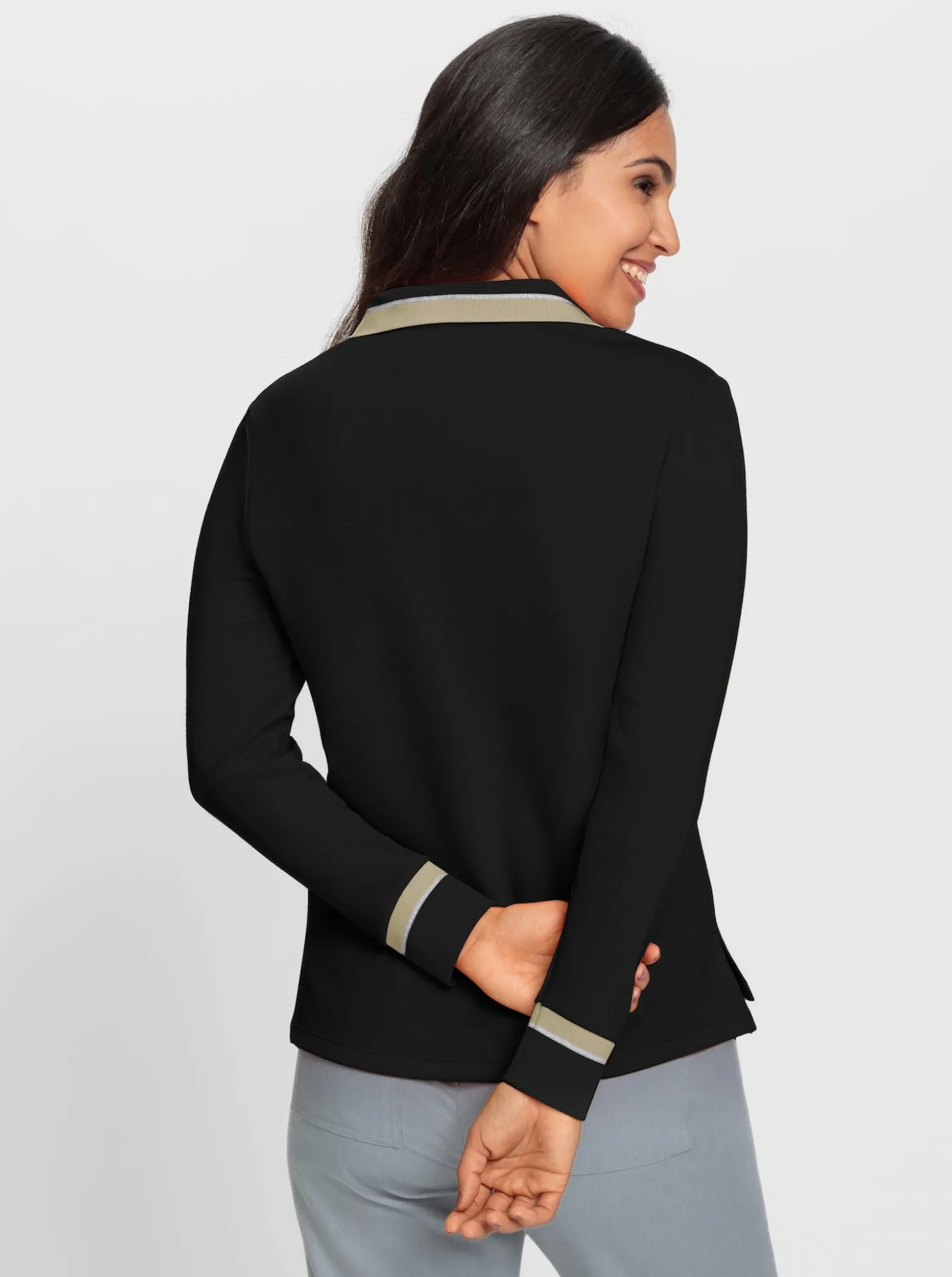 Poloshirt mit Kontrast-Akzenten