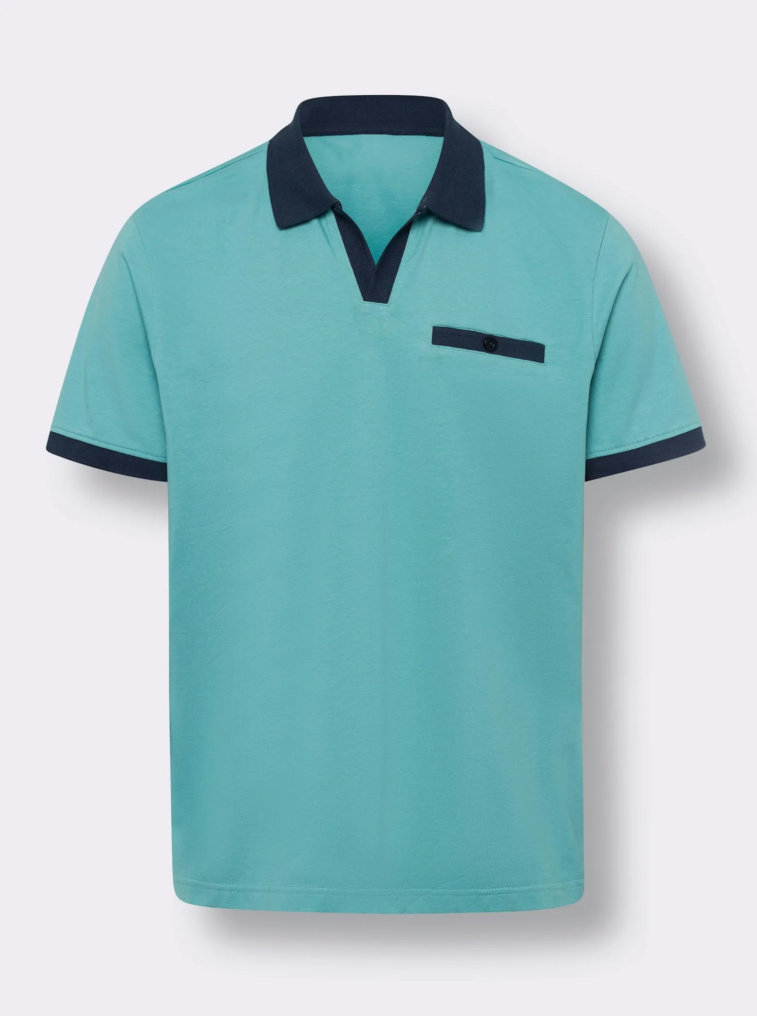 Poloshirt mit kontrastfarbenen Details
