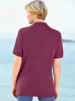 Poloshirt mit kurzer Knopfleiste