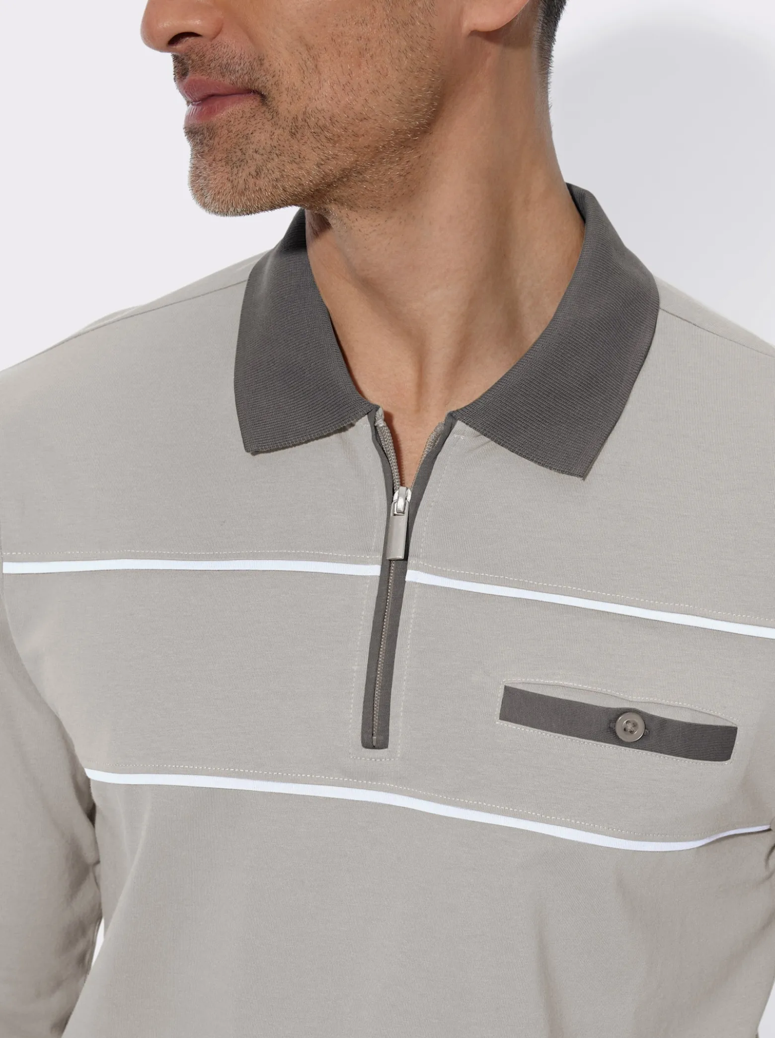 Poloshirt mit langen Ärmeln