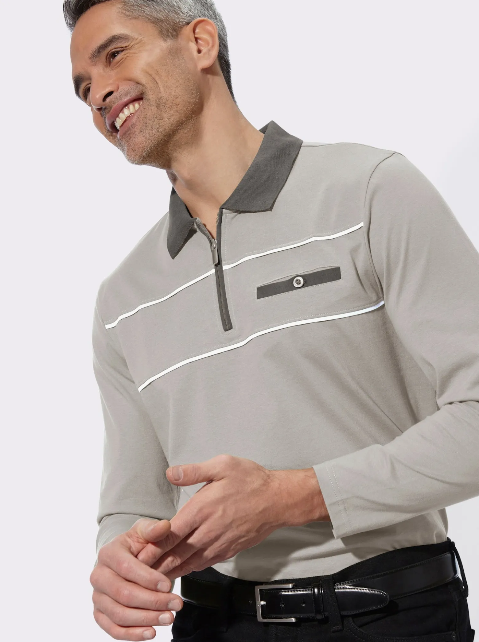 Poloshirt mit langen Ärmeln