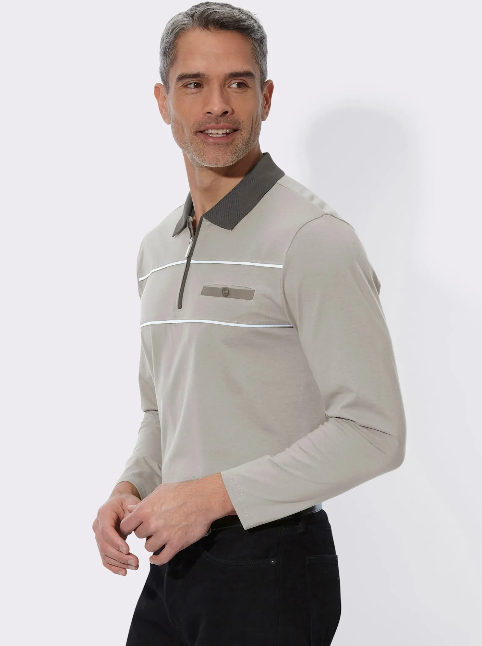 Poloshirt mit langen Ärmeln