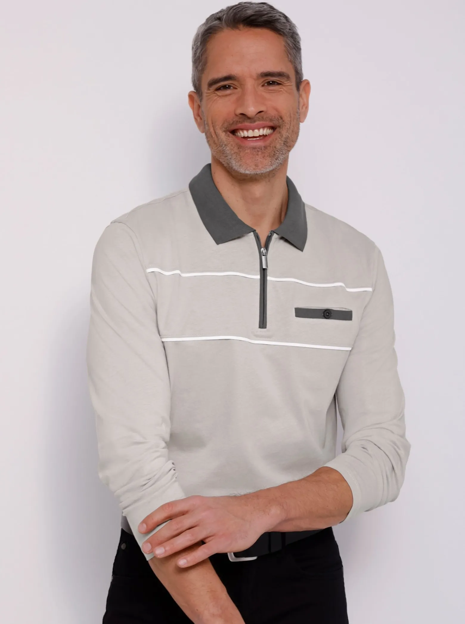 Poloshirt mit langen Ärmeln