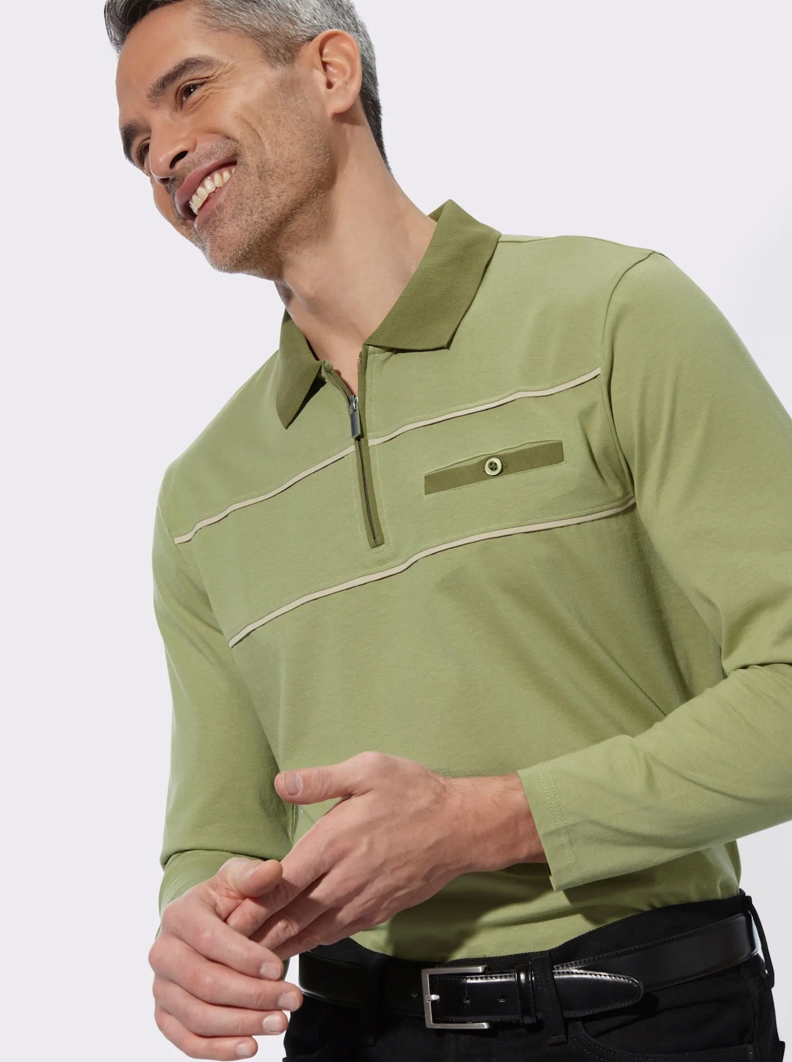 Poloshirt mit langen Ärmeln