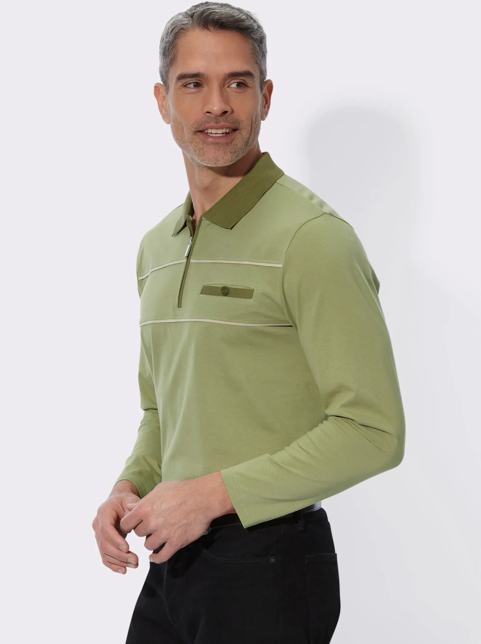 Poloshirt mit langen Ärmeln
