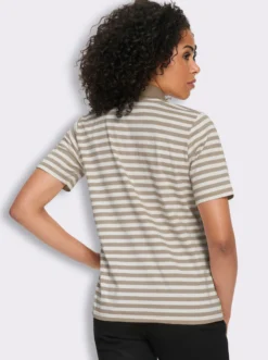 Poloshirt mit Lederimitat-Patch