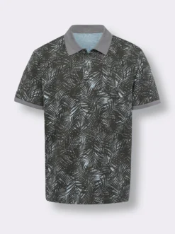 Poloshirt mit Palmen-Print
