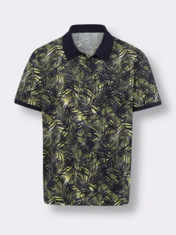 Poloshirt mit Palmen-Print