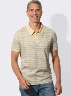 Poloshirt mit Ringel-Muster, Baumwolle