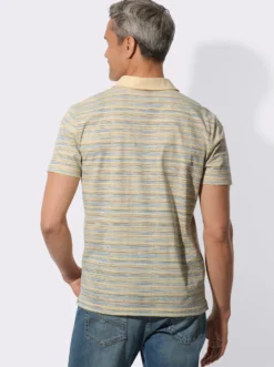 Poloshirt mit Ringel-Muster, Baumwolle