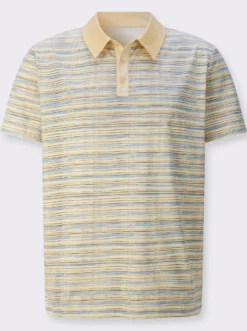 Poloshirt mit Ringel-Muster, Baumwolle