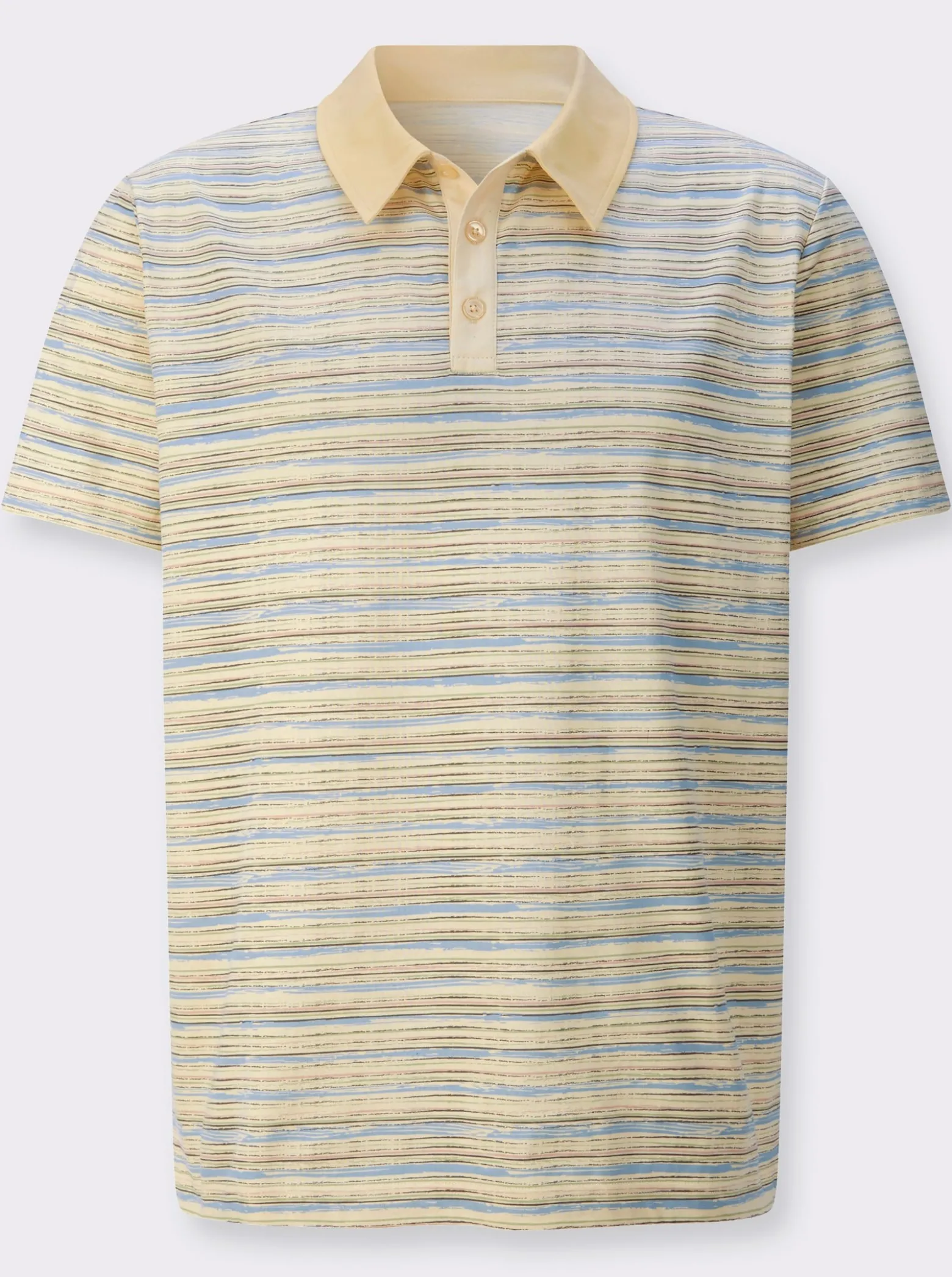 Poloshirt mit Ringel-Muster, Baumwolle