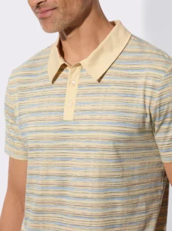 Poloshirt mit Ringel-Muster, Baumwolle