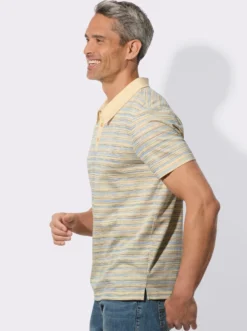 Poloshirt mit Ringel-Muster, Baumwolle