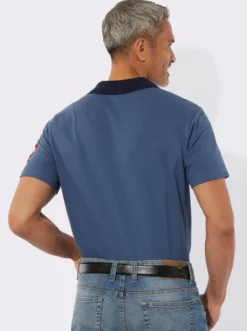 Poloshirt mit Schnürung am Ausschnitt