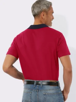 Poloshirt mit Schnürung am Ausschnitt