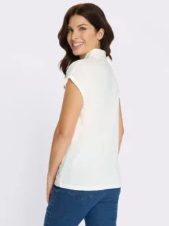 Poloshirt mit Spitzenborte