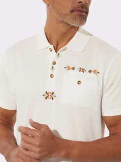 Poloshirt mit Trachtenstickerei