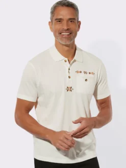 Poloshirt mit Trachtenstickerei