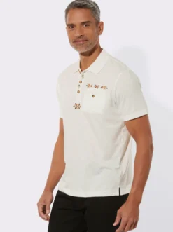 Poloshirt mit Trachtenstickerei