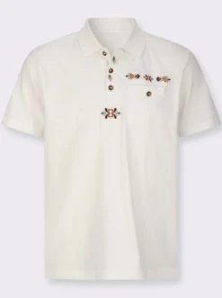 Poloshirt mit Trachtenstickerei