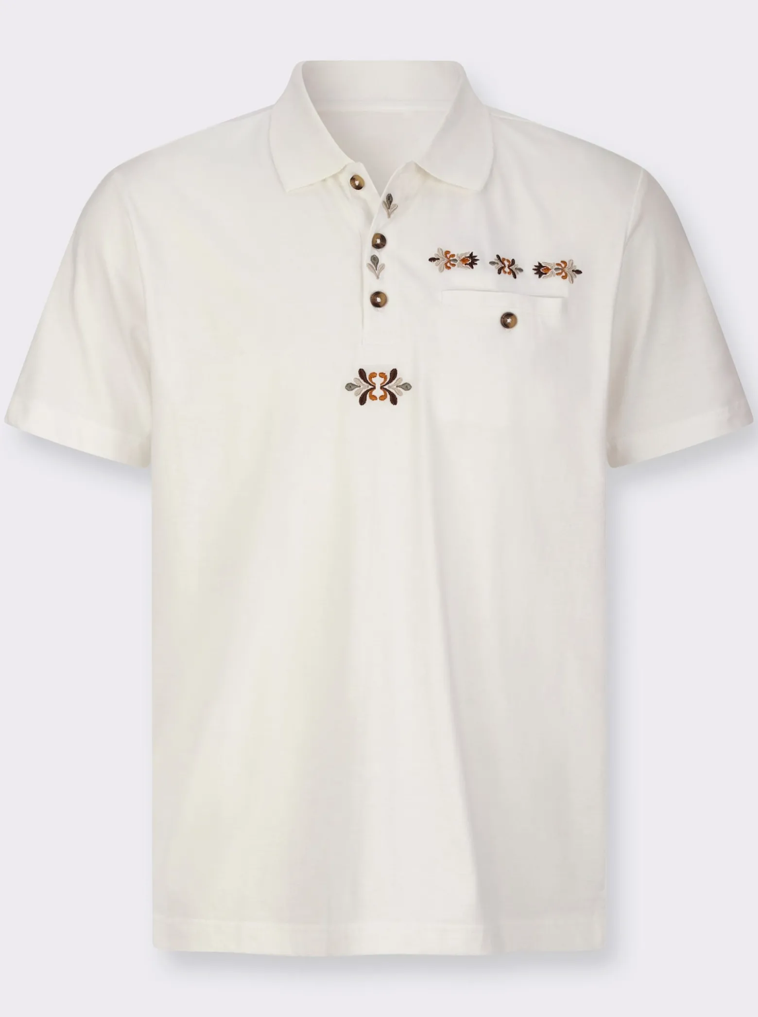 Poloshirt mit Trachtenstickerei