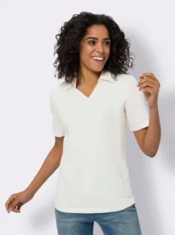 Poloshirt mit V-Ausschnitt