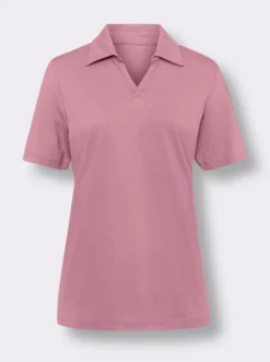Poloshirt mit V-Ausschnitt