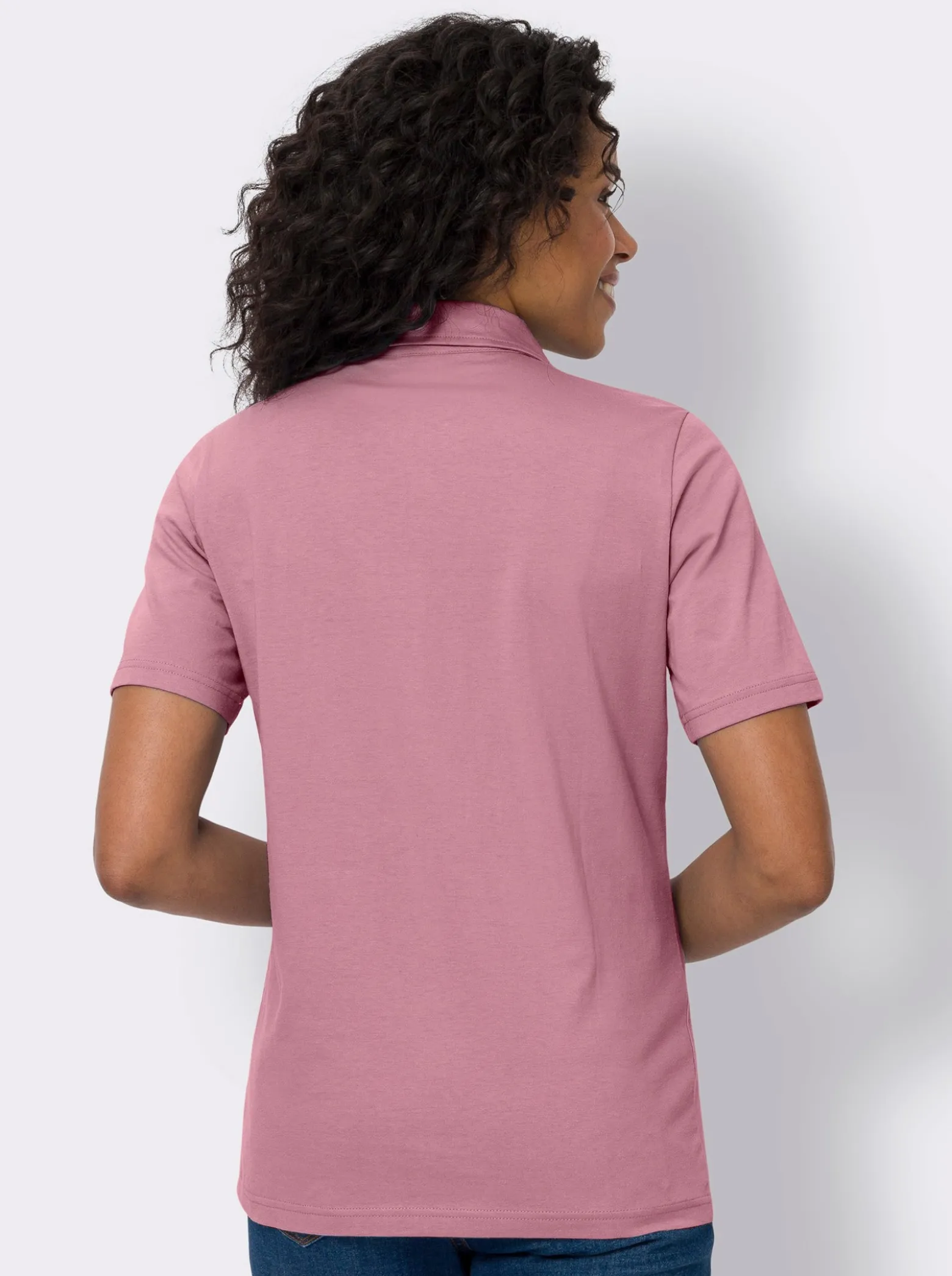 Poloshirt mit V-Ausschnitt