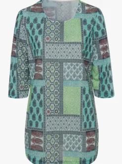 Print-Shirt im Patchwork-Optik
