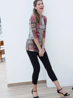 Print-Shirt im Patchwork-Optik