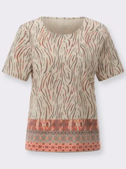 Print-Shirt in Zebra-Optik