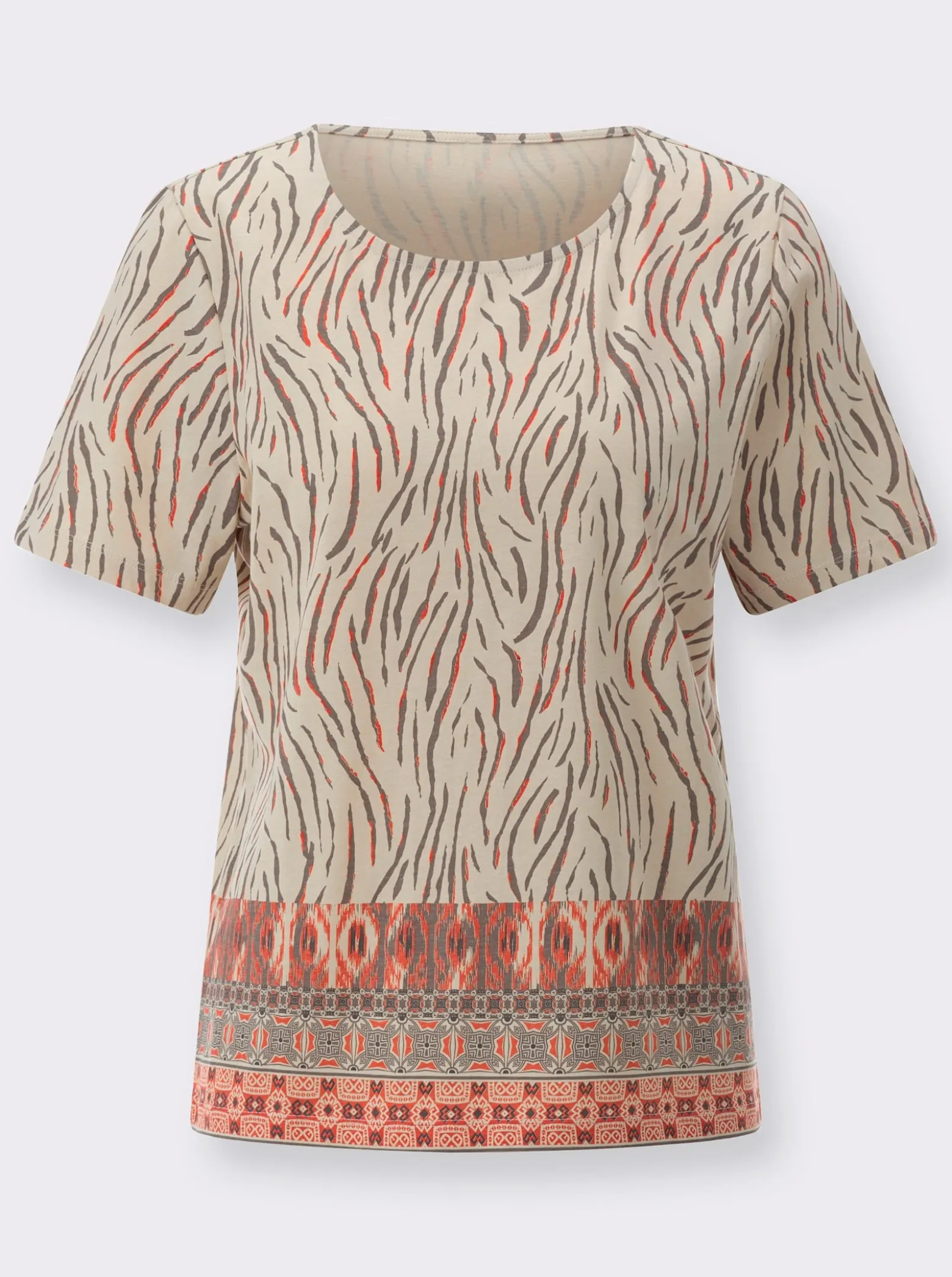 Print-Shirt in Zebra-Optik