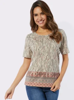 Print-Shirt in Zebra-Optik