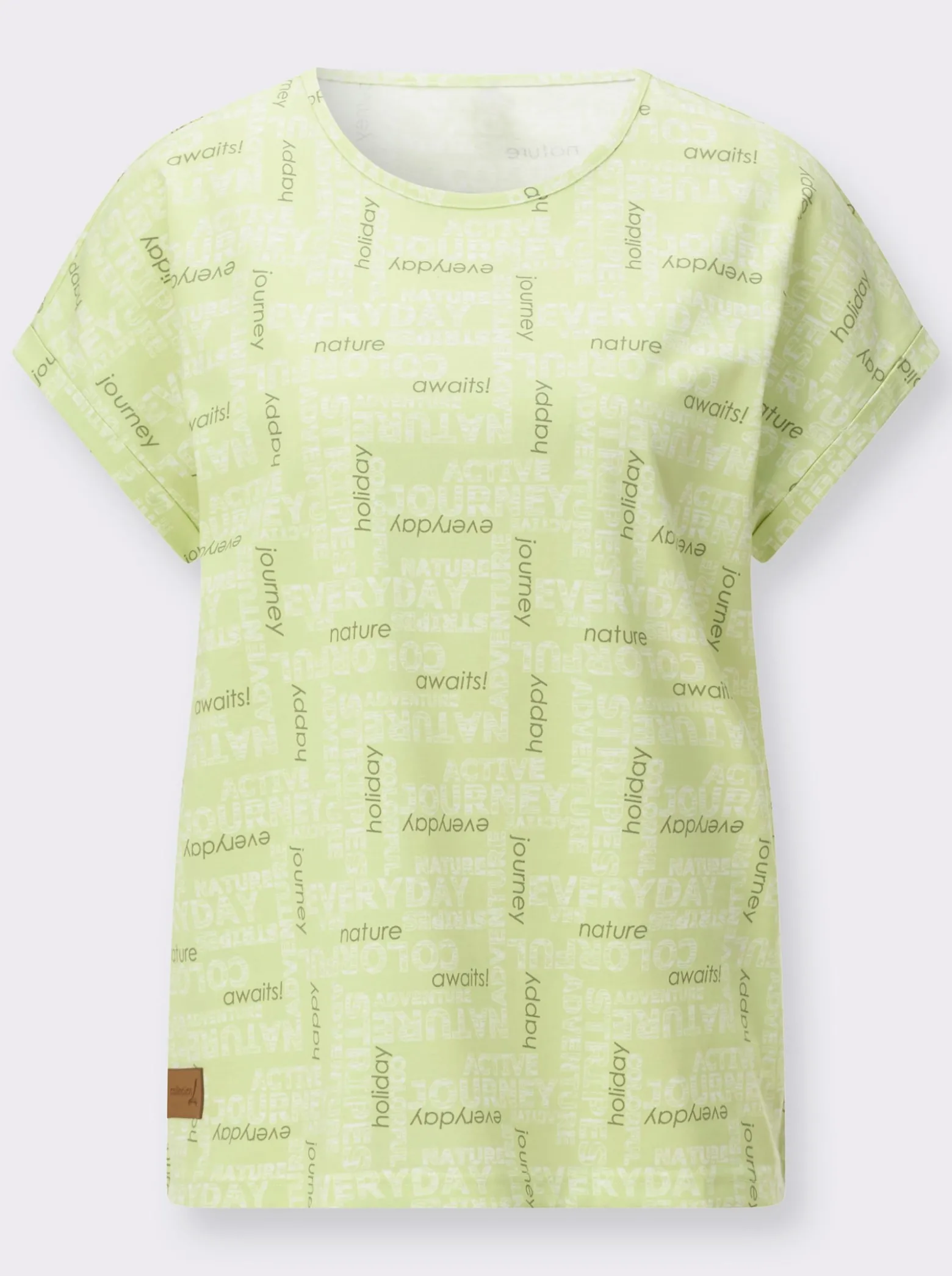 Print-Shirt mit überschnittenen Schultern
