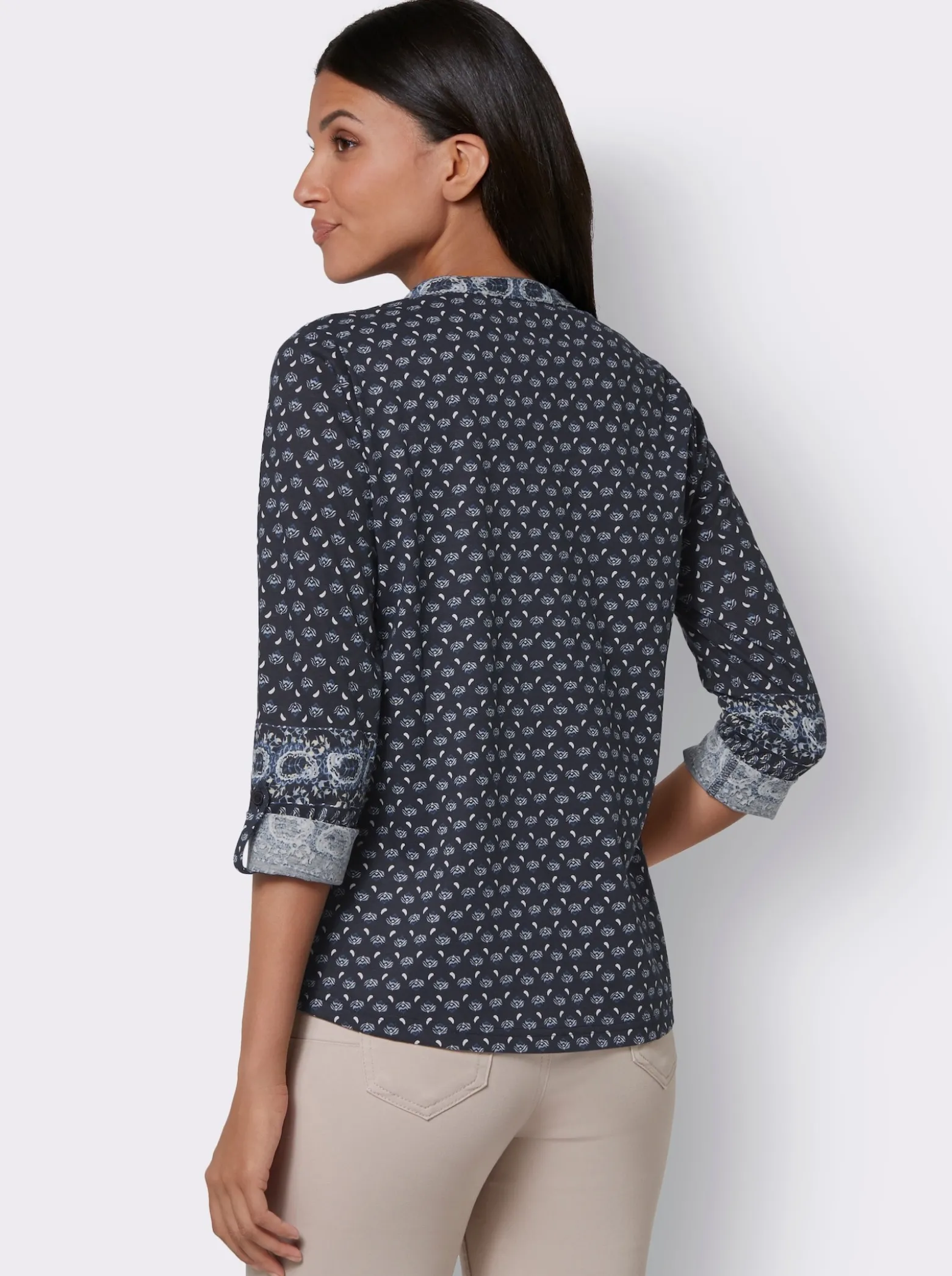 Print-Shirt mit Minimal-Muster